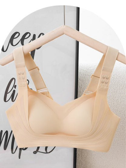 Front Closure Sports Pull-up Tank Top Bra，Adjustable Wide Band Push-up