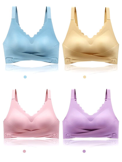Comfortable Front Closure Seamless Wireless Push-up Bra