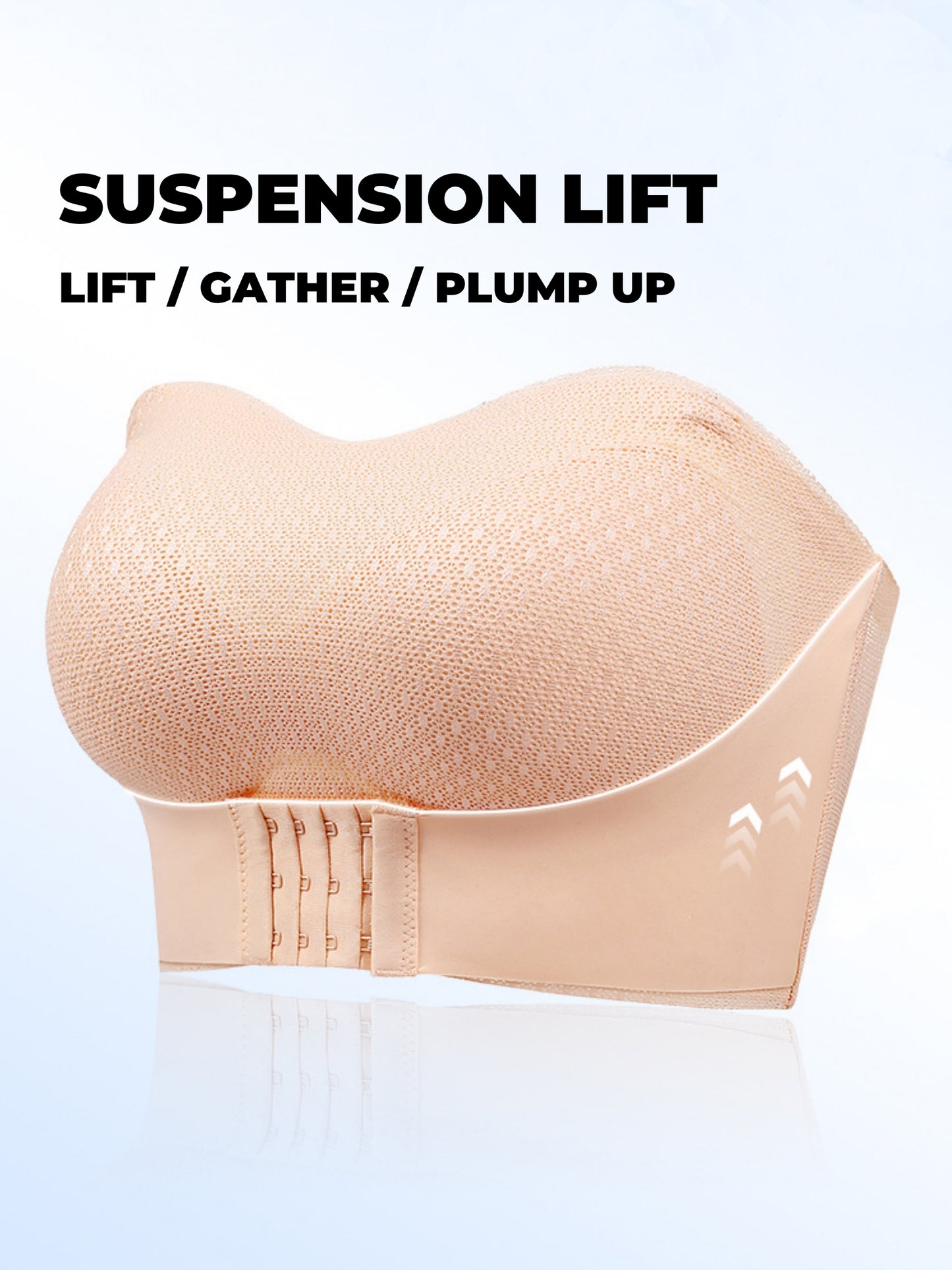 Strapless Non-slip Push Up Seamless Wireless Bra Ivory