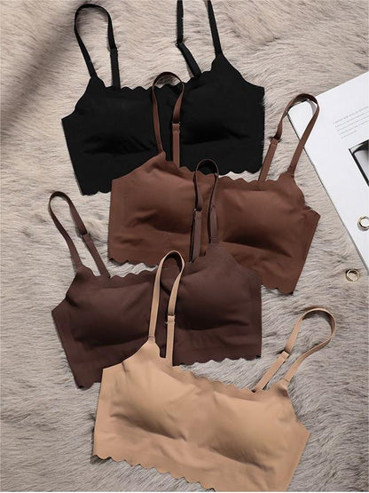 Milk & Coffee Seamless Wireless Bra Brown