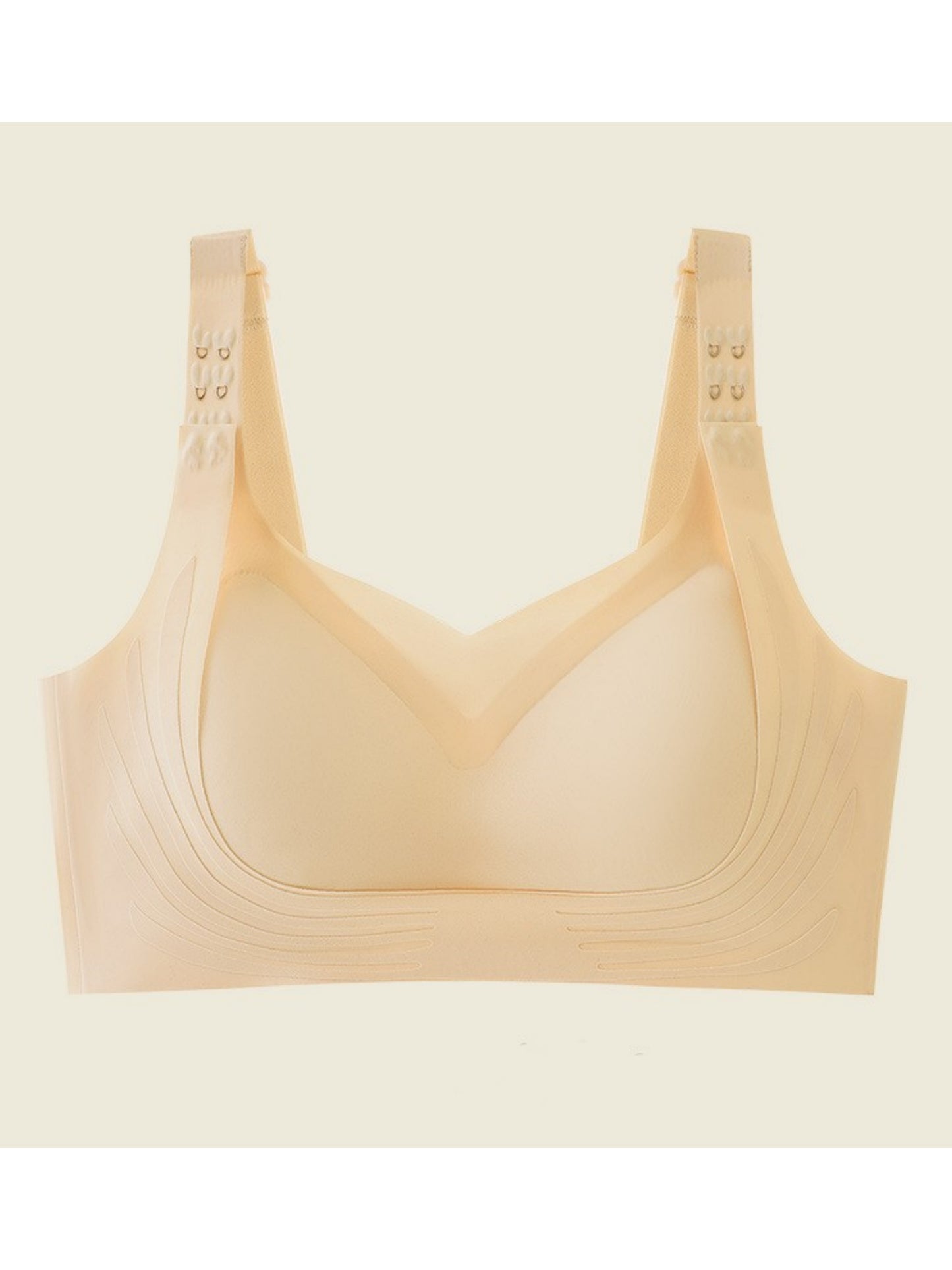 Front Closure Sports Pull-up Tank Top Bra，Adjustable Wide Band Push-up