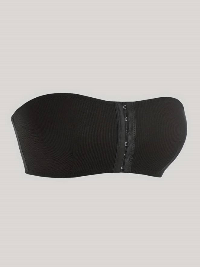 Women's Front Closure Tube Bralette Strapless No Padded Wireless Bandeau Bra