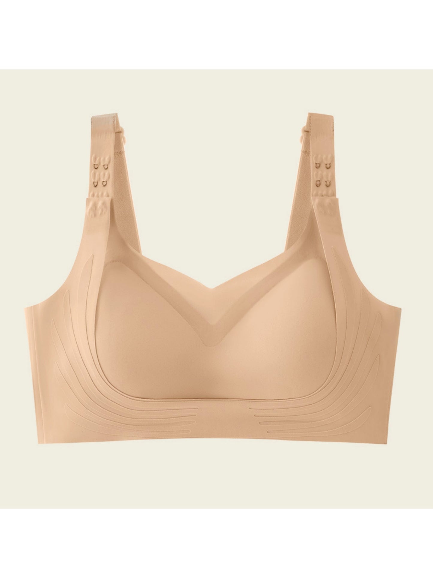 Front Closure Sports Pull-up Tank Top Bra，Adjustable Wide Band Push-up
