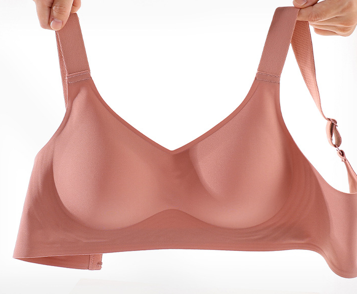 Sexy Seamless for Women Wireless Free Active V Neck Soft Full Coverage Comfort Bra