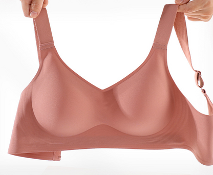 Sexy Seamless for Women Wireless Free Active V Neck Soft Full Coverage Comfort Bra