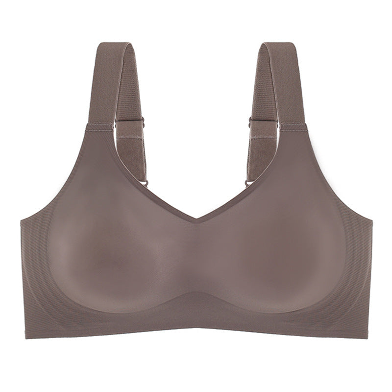 Sexy Seamless for Women Wireless Free Active V Neck Soft Full Coverage Comfort Bra