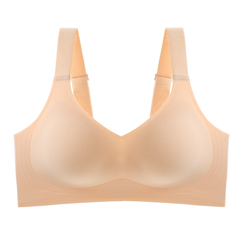 Sexy Seamless for Women Wireless Free Active V Neck Soft Full Coverage Comfort Bra