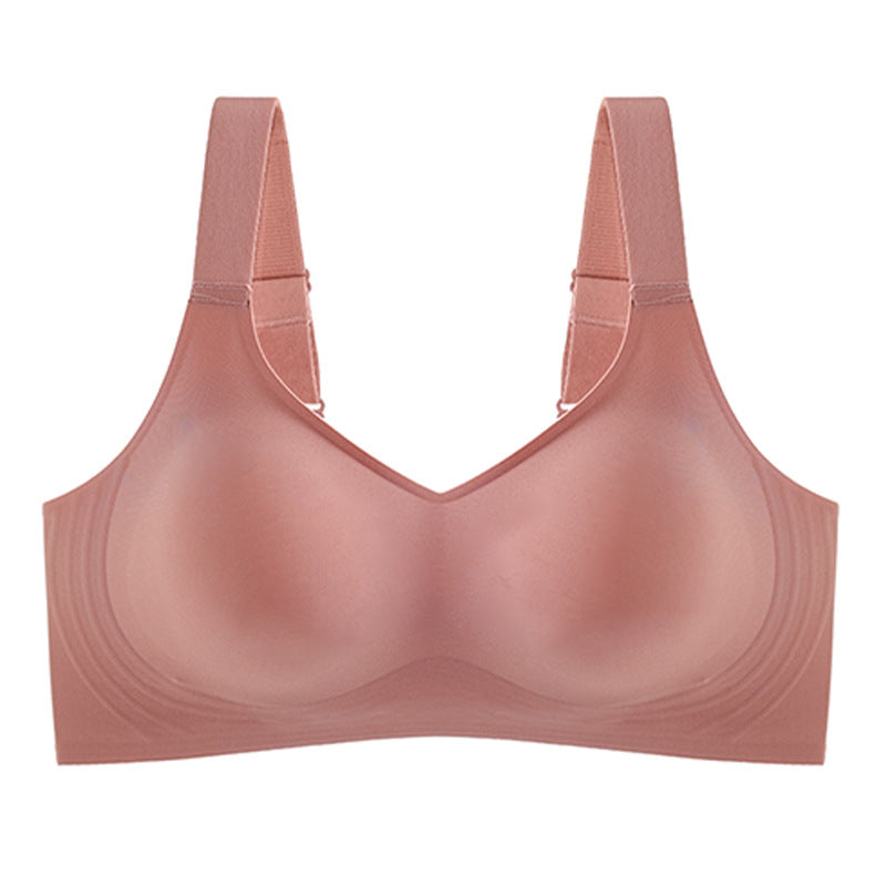 Sexy Seamless for Women Wireless Free Active V Neck Soft Full Coverage Comfort Bra
