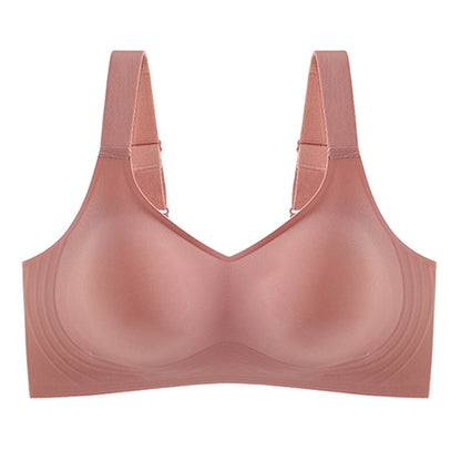 Sexy Seamless for Women Wireless Free Active V Neck Soft Full Coverage Comfort Bra
