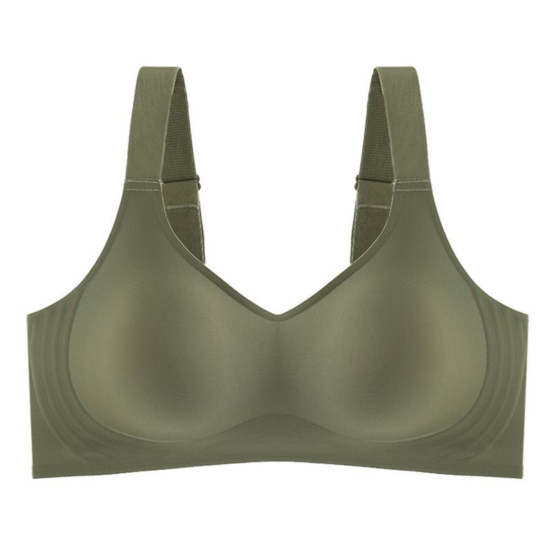 Sexy Seamless for Women Wireless Free Active V Neck Soft Full Coverage Comfort Bra
